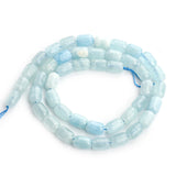 6x9mm Natural Aquamarine Gemstones Beads Column Loose Beads for Jewelry Making