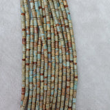 6x9mm Snake Skin Stone Beads + 3x6mm Spacer Beads 16''
