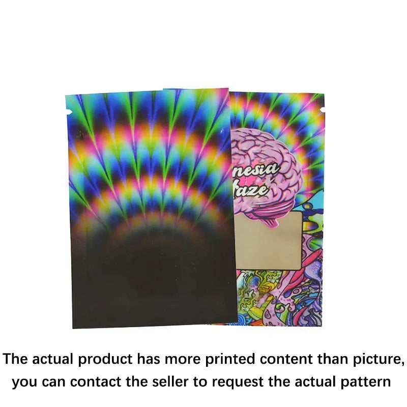 Mini Plastic Bag Cartoon Jewelry Zipper Resealable Baggie