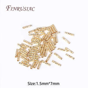 7/10MM Plated Brass Tube Beads DIY Jewelry Making Supplies