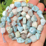 7-10mm Larimar Stone Beads for DIY Jewelry Making