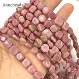 7-10mm Irregular Rhodochrosite Stone Beads for Jewelry Making DIY