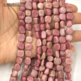 7-10mm Irregular Rhodochrosite Stone Beads for Jewelry Making DIY