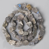 Natural Labradorite Nugget Beads Rough Raw Gravel for Jewelry Making