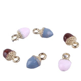 60Pcs KC Pine Cone Food Pendants Charms for Jewelry Making