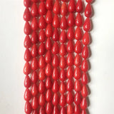 7*12MM Red Coral Gem Stone Beads Spacer DIY Jewelry Making