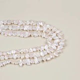 7*12mm Natural Freshwater Biwa Pearl String Irregular Shape Loose Beads