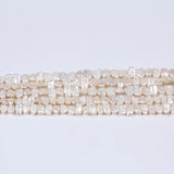 7*12mm Natural Freshwater Biwa Pearl String Irregular Shape Loose Beads