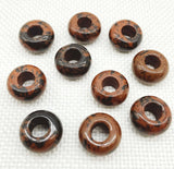 Natural Quartz Crystal Big Hole Beads Pendant Jewelry Making 30Pcs