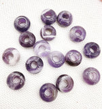 Natural Quartz Crystal Big Hole Beads Pendant Jewelry Making 30Pcs