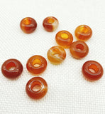 Natural Quartz Crystal Opal Round Big Hole Beads Pendant 30Pcs