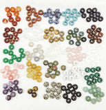 Natural Quartz Crystal Opal Round Big Hole Beads Pendant 30Pcs