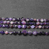 Natural Near Round Purple Amethysts Beads for Jewelry Making 15''
