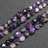 Natural Near Round Purple Amethysts Beads for Jewelry Making 15''