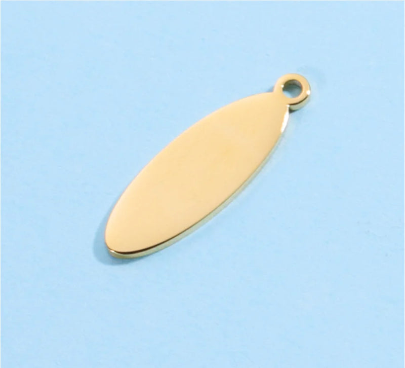 20Pcs/Lot Stainless Steel Leaf Geometric Amulet DIY Jewelry