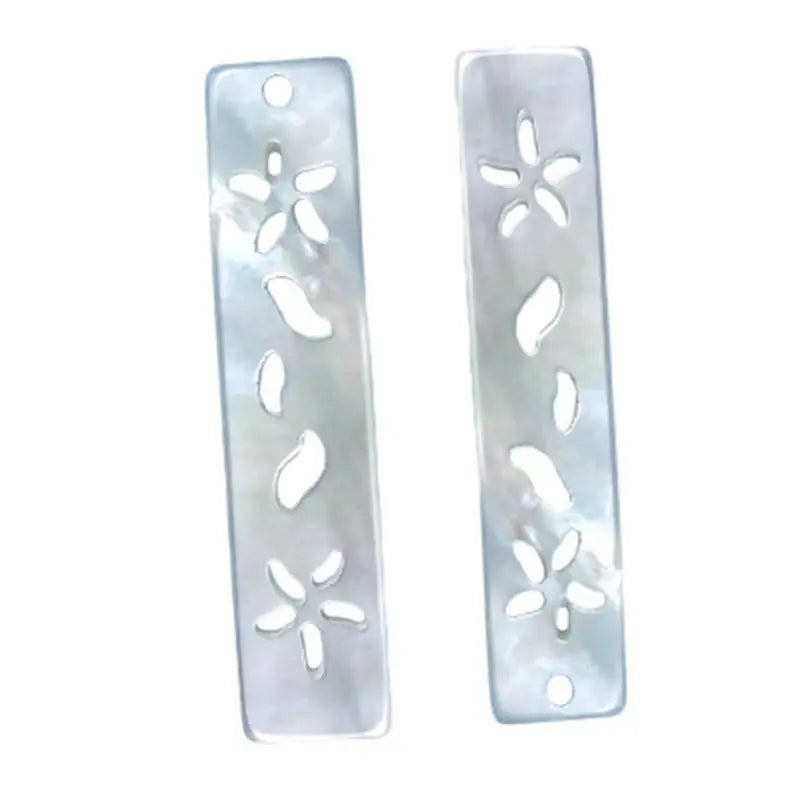 Natural Mother Shell Charms Beads Jewelry 4Pcs