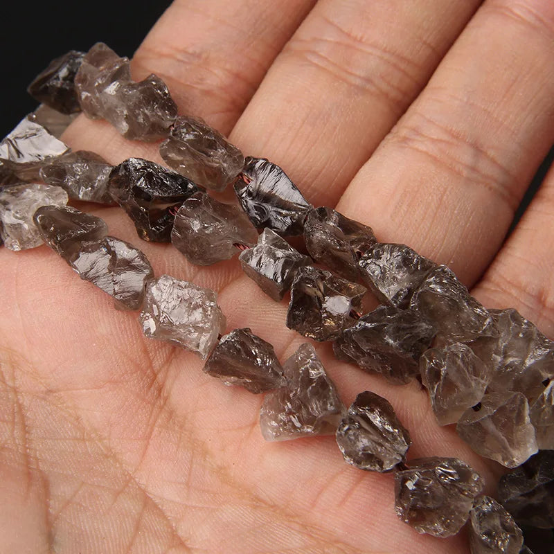7-30mm Rough Smoky Quartz Nuggets Healing Crystals Beads