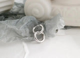 925 Silver Plated 18K Circle Hoop Huggie Earrings C-HEH448