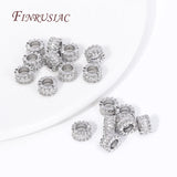 18K Plated Brass Zircon Spacer Beads DIY Jewelry Making