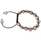 Adjustable Braided 9-10mm Pearl Bracelet