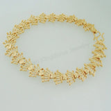Crown Shape Links Bracelet Yellow Plated Overlay Filled Brass