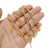7.5MM Stainless Steel Textured Paperclip Chains for Jewelry Making