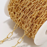 7.5MM Stainless Steel Textured Paperclip Chains for Jewelry Making