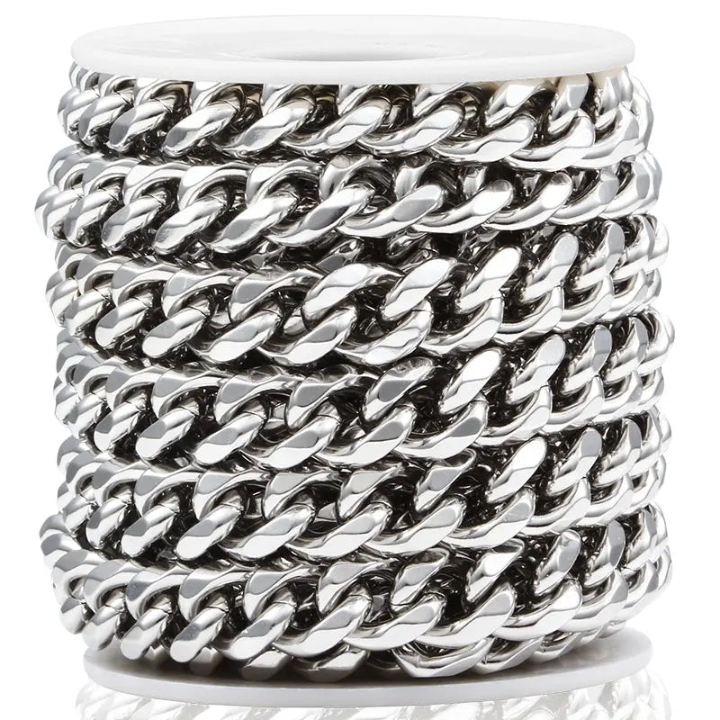 7.5mm 10.5mm Miami Cuban Chain Stainless Steel 1M