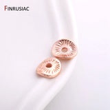 7.5mm*8.5mm Oval Flat Beads Plated Brass Stripe Spacer Beads