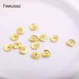 7.5mm*8.5mm Oval Flat Beads Plated Brass Stripe Spacer Beads