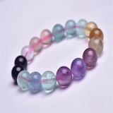 7.5mm Round Fluorite Bracelet for Women Men