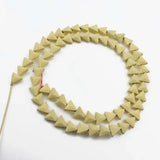 7*6mm Natural Hematite Stone Beads Triangle Rubber Spacer Beads