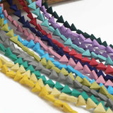 7*6mm Natural Hematite Stone Beads Triangle Rubber Spacer Beads