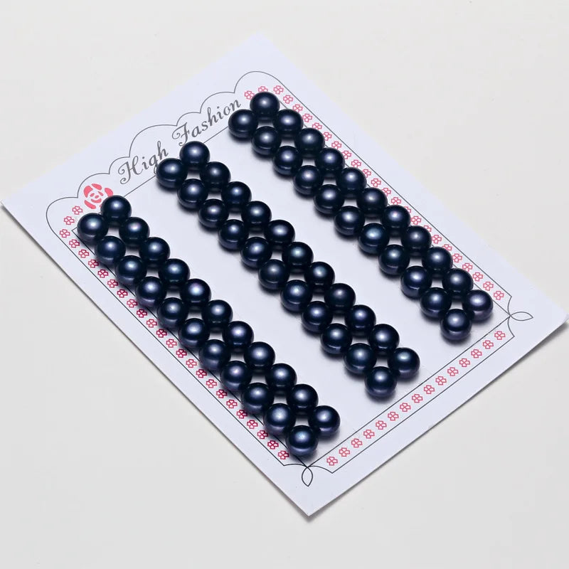 7-7.5mm Freshwater Pearl Beads Round With Half Hole