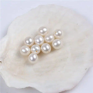 7-7.5mm Round Freshwater Pearl Earrings Natural Flawless Surface
