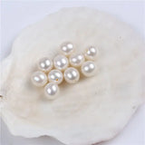 7-7.5mm Round Freshwater Pearl Earrings Natural Flawless Surface