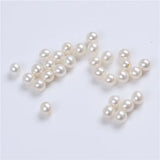 7-7.5mm Round Freshwater Pearl Earrings Natural Flawless Surface