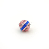Micro Pave Clear CZ Solid Beads Enamelling DIY Bracelet Necklace Jewelry