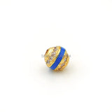 Micro Pave Clear CZ Solid Beads Enamelling DIY Bracelet Necklace Jewelry