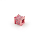 Micro Pave Clear CZ Square Spacer Beads 7mm for DIY Bracelets