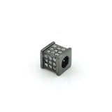 Micro Pave Clear CZ Square Spacer Beads 7mm for DIY Bracelets