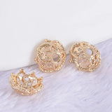 7*7MM 24K Real Plated Copper Flower Bead Caps Spacers Loose Beads