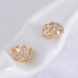 7*7MM 24K Real Plated Copper Flower Bead Caps Spacers Loose Beads