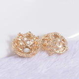 7*7MM 24K Real Plated Copper Flower Bead Caps Spacers Loose Beads