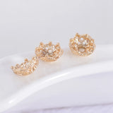 7*7MM 24K Real Plated Copper Flower Bead Caps Spacers Loose Beads