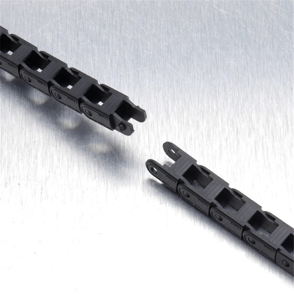 7*7mm Bridge Type Non-Opening 1M Plastic Towline Transmission Drag Chain