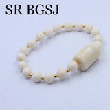 Natural Coral Stretch Bracelet 7-8mm 10-14mm Adjustable Women's Jewelry