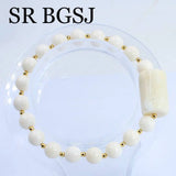 Natural Coral Stretch Bracelet 7-8mm 10-14mm Adjustable Women's Jewelry