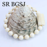 Natural Coral Women Adjustable Stretch Bracelet 7-8inch