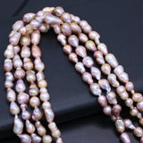 Natural Purple Baroque Water Drop Freshwater Pearl Beads DIY Necklace Earrings